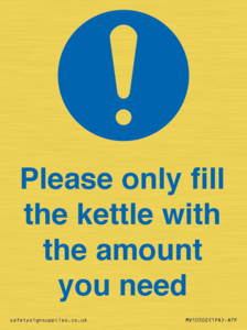 Please only fill the kettle with the amount you need